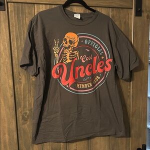 Cool Uncles Graphic T-Shirt – XL – Brown – “Official Member Club”